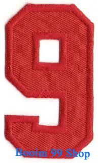 Number 9 Logo Embroidered Iron on Patch T Shirt Sew