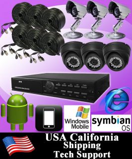   6CH Video Surveillance CCTV DVR Video Recorder Security Camera System