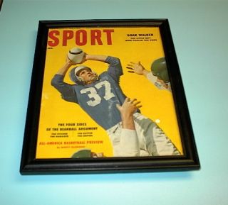 1956 Lions Doak Walker Framed Color Sport Print