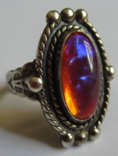    SILVER DRAGONS BREATH RING SIGNED JP J P ART NOUVEAU DECO STAMPED
