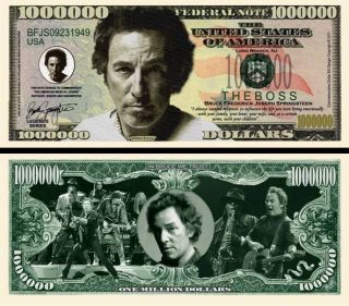 Bruce Springsteen Dollar Bill 2 $1 00