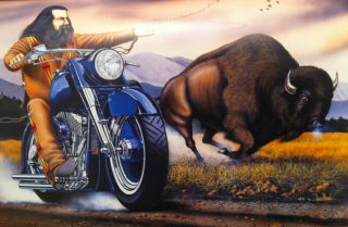 David Mann Art Sturgis Buffalo Easyriders Print Harley Davidson H D HD 