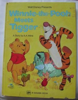 Winnie The Pooh Meets Tigger AA Milne Golden Book Big