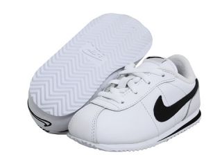 Nike Kids Cortez Leather (Infant/Toddler) White/Black/White    