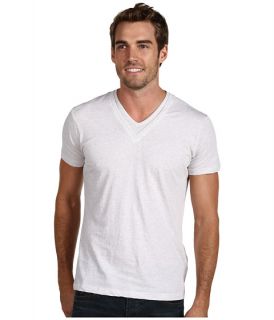 rags faded knit double v neck tee $ 59 00