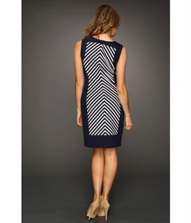 Calvin Klein Chevron Striped Sheath Dress    