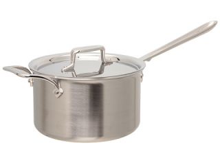all clad d5 brushed 4 qt sauce pan with lid