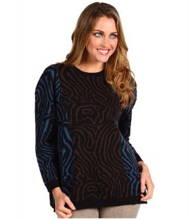 Cynthia Rowley Pieced Woodgrain Sweater    