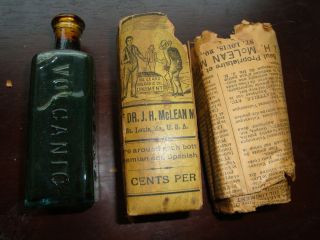 Vintage Antique Dr J. H. McLean Medicine Company Volcanic Oil