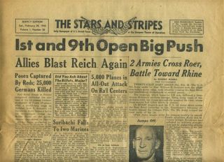   Stripes February 24 1945 Nancy Edition 1st 9th Open Big Push