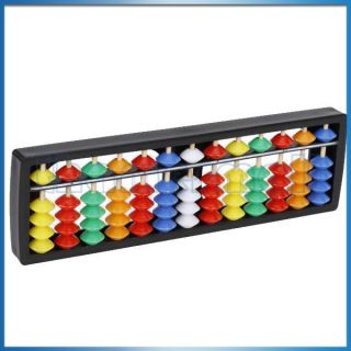 Portable Abacus Arithmetic Soroban w/ Colorful Beads Calculating Tool 