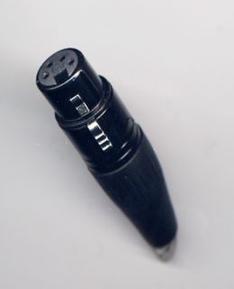 Pin Female XLR Black Plug Connector DMX Intercom Headset