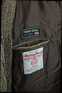 Mens Charles Barker Beige Brown Barleycorn Harris Tweed Jacket 48L 