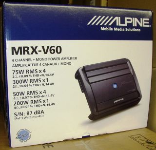 Alpine MRX V60 5 CH 150W Car Amplifier New MRXV60