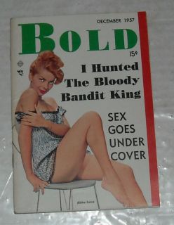   Bold Digest Mens Magazine Pin UPS Abbe Lane Jayne Mansfield