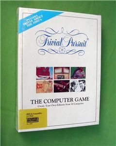 New SEALED RARE 1989 Trivial Pursuit PC Game Horn Abbot