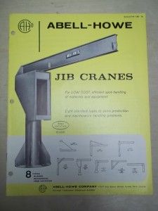 vtg abell howe company catalog jib cranes