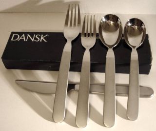 Dansk Frost E 5 Piece Place Set Stainless Flatware New