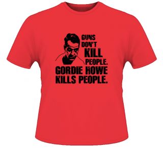 Gordie Howe Hockey Detroit Guns Dont Kill Red T Shirt