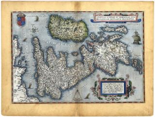 1570 Ortelius Map England Scotland and Ireland 27
