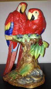 Vintage Double Scarlet Macaws by Andrea Sadek 1987