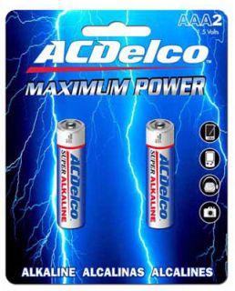 AC Delco AC207 Bat AAA Alkaline Batteries Two Pack