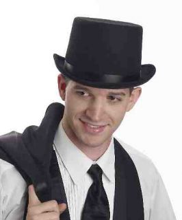 Mens Historical Abe Lincoln Costume Magician Black Top Hat