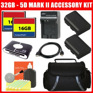 32GB Advanced Accessory Kit for Canon EOS 5D Mark II Digital SLR 