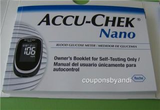 Accu Chek Nano Smartview Blood Glucose Monitoring System Complete Kit 