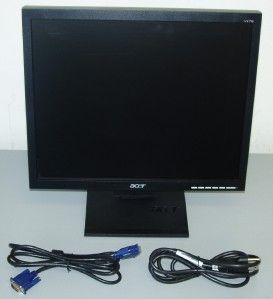 Acer V173 V173bm 17 Inch Flat Panel LCD Monitor   Black   Working 