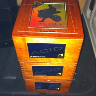 Acid Kuba Maduro Wooden Cigar Box Lot of 3