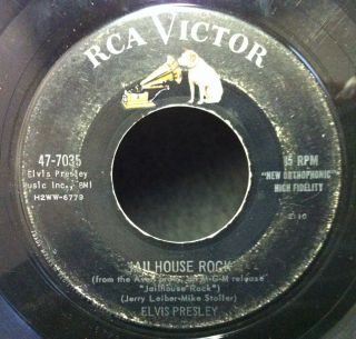 Elvis Presley Treat Me Nice Jail House Rock 7 VG 47 7035 Vinyl 1S 2S 