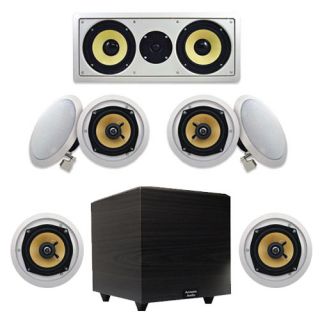 Acoustic Audio 5 1 Home Theater Surround Sound Speaker System w 10 