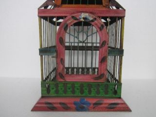   16 Tall Handmade Handpainted Mexican Bird Cage Folk Art
