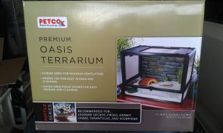 New Reptile Cage Terrarium For Geckos, Frogs, Hermit Crabs, Tarantulas 