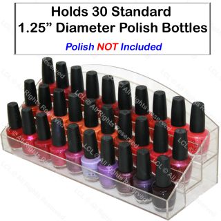 Acrylic Nail Polish Display Rack Holds 30 Stand Table Beauty Salon 