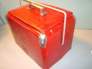 vintage 1950s coca cola acton portable metal cooler