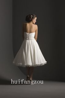 White Lace Jacker Short Skirt Wedding Prom Dress Gown