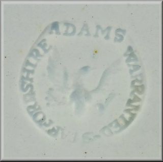 Beautiful 19th C Adams Warranted Staffordshire Historical Blue Plate w 