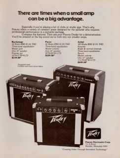 1978 Peavey Backstage Pacer Artist Amplifier Print Ad