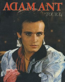 Adam Ant 1984 Strip Tour Concert Program Book Programme