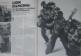 december 1986 inside kung fu contents lion dancing how you