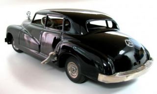 RARE Vintage M300 Adenauer JNF Germany Mercedes Tin Toy Black Car Box 