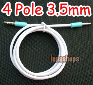 100cm 4 Pole 3.5mm Jack Male to Male Stereo Audio Cable Adapter For 