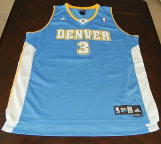 Adidas Mens Allen Iverson Denver Nuggets NBA Basketball Jersey Size XL 