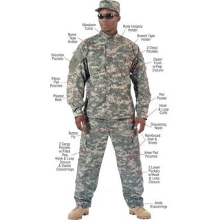 Army ACU Digital Camouflage Combat Uniform Jacket Shirt  