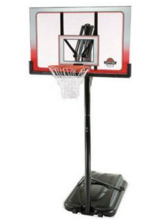 New Portable Basketball Goal System Adjustable Height 52x33 Clear 
