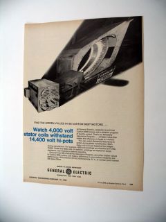 GE General Electric Custom 8000 Motors 1969 Print Ad