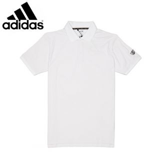 Adidas ClimaLite FP Tipped Polo CLOSEOUT White Black Mens x Large 