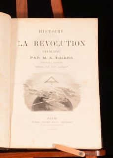  Vol Histoire La Revolution de LEmpire Du Consulat Thiers